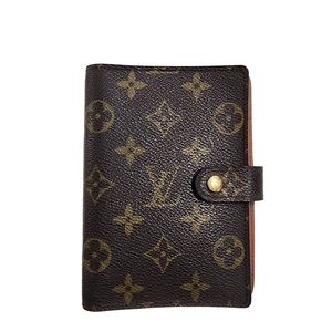 Authentic LOUIS VUITTON vintage monogram agenda PM planner 6 rings
